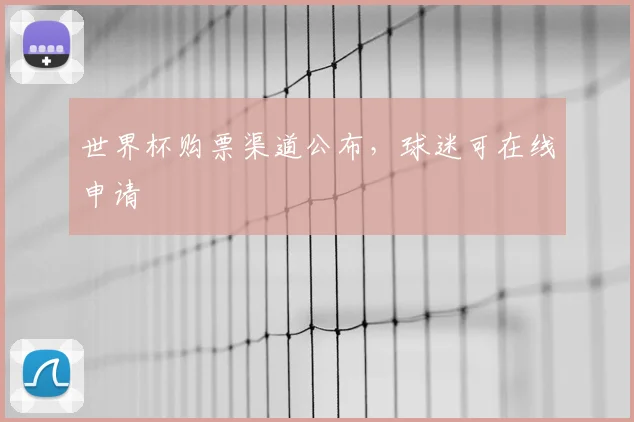 世界杯购票渠道公布，球迷可在线申请